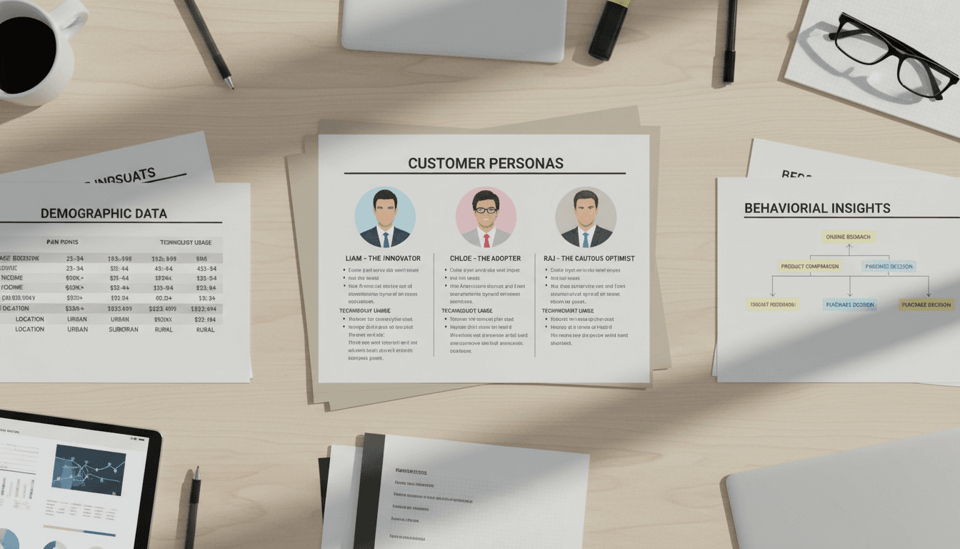 Customer profiling and persona development materials