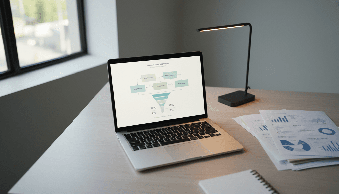 Campaign structure and conversion funnel visualization