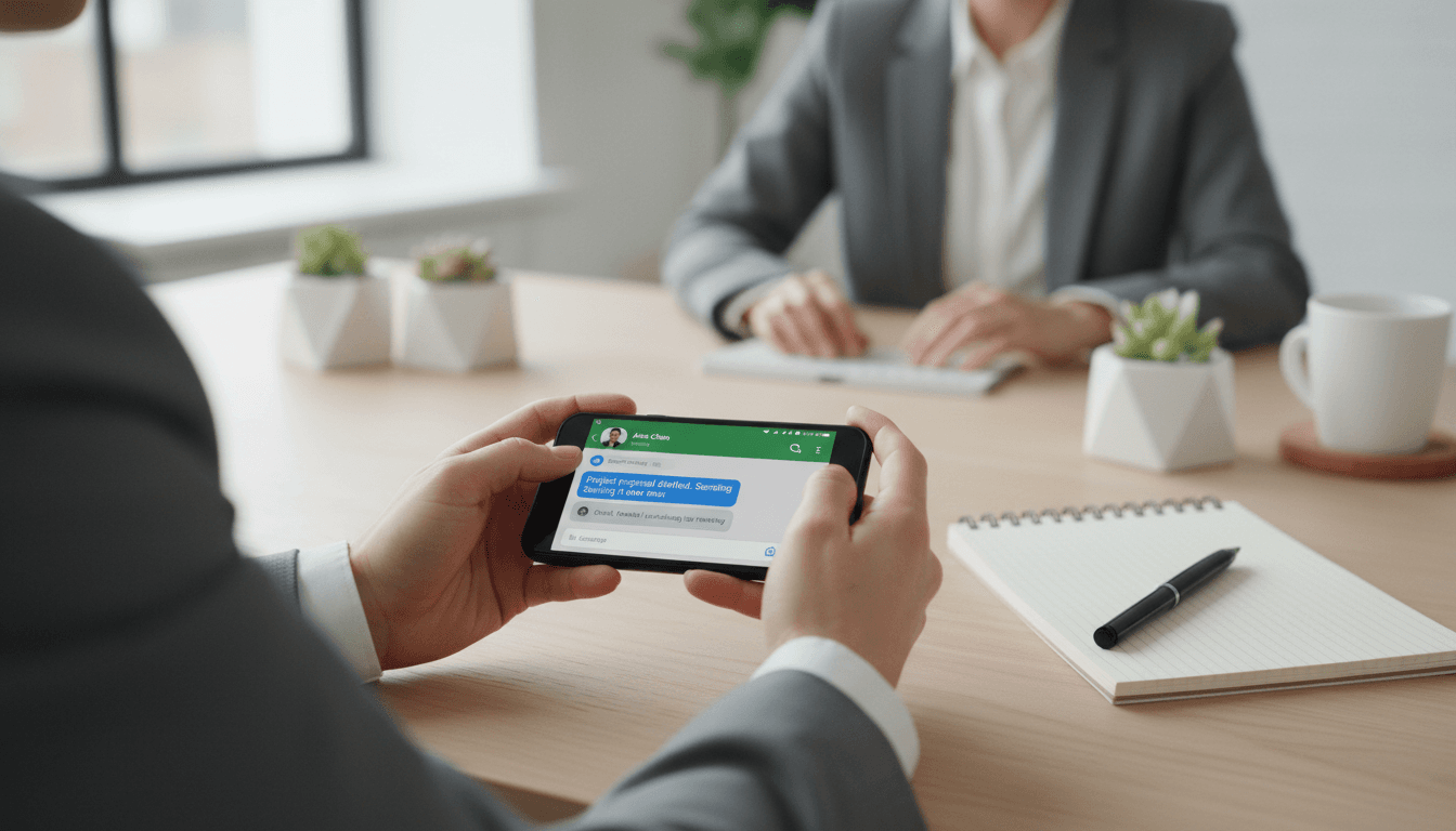 WhatsApp lead generation system on mobile phone